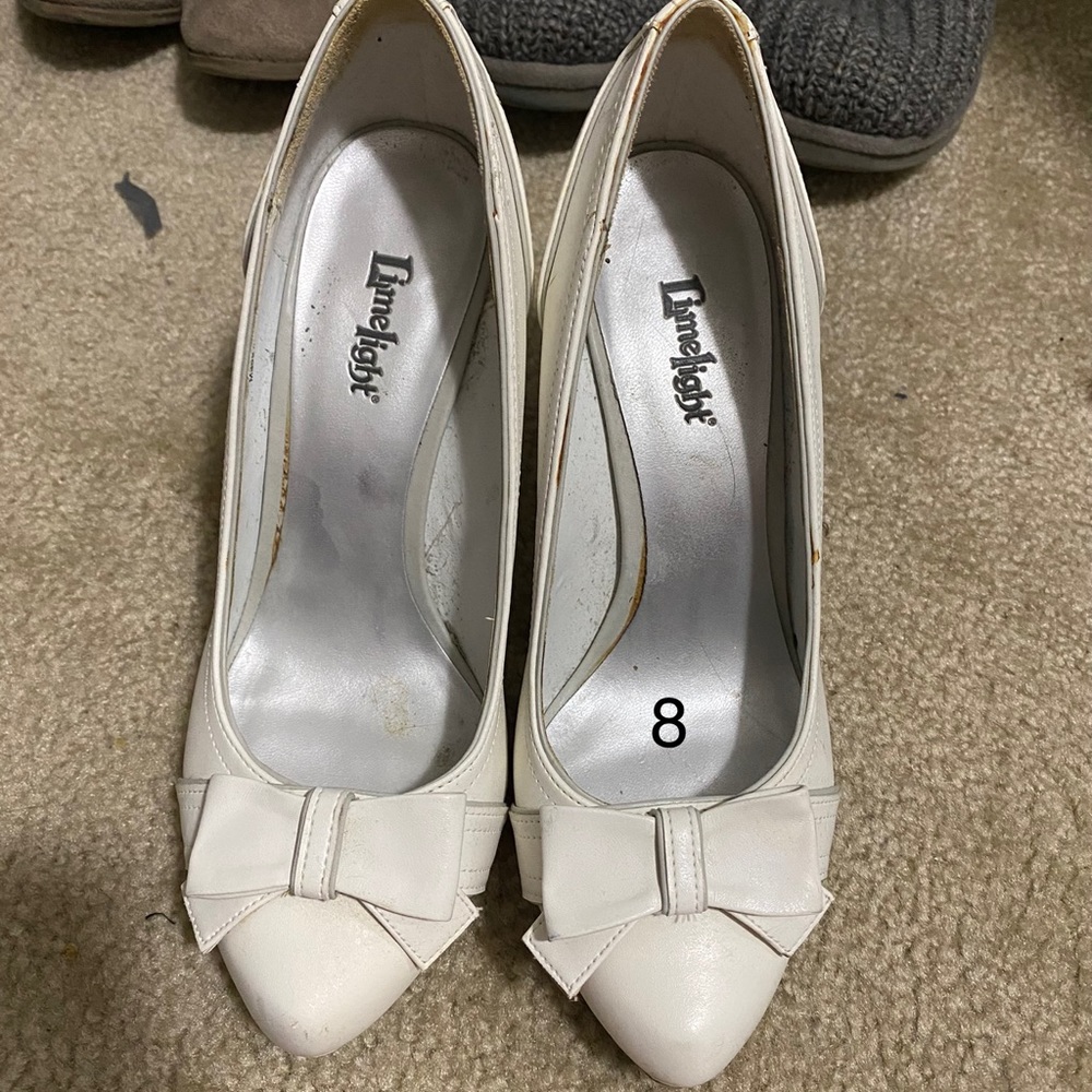 Limelight white heels